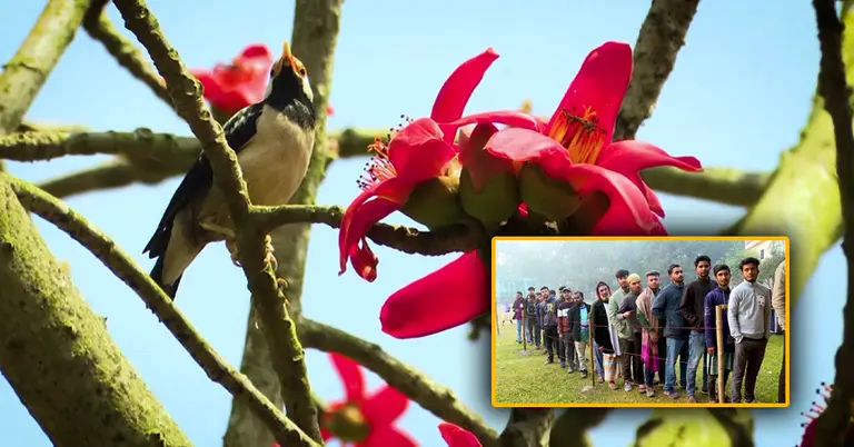 এবার বসন্ত ও ভোট মিলে মিশে একাকার